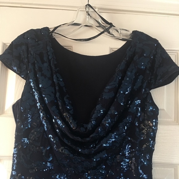 Calvin Klein Sequin Cowl Back Gown - Picture 3 of 3